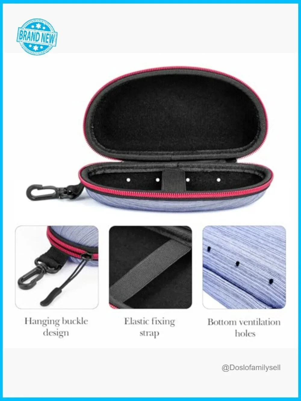 Oversized Sunglasses Case Hard Shell Travel Eyewear Storage Organizer Classic